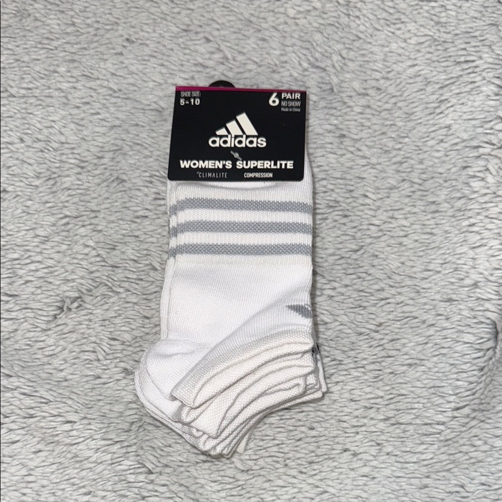 Adidas Women’s Superlite 6 Pairs of Socks-Authentic-NWT